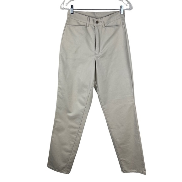 Vintage 90s Levi’s High Rise Straight Leg Khaki Tapered Trouser Casual Pants - Picture 1 of 15